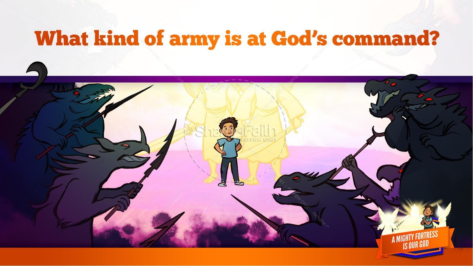 Psalm 91 A Mighty Fortress is our God Kids Bible Story | slide 27