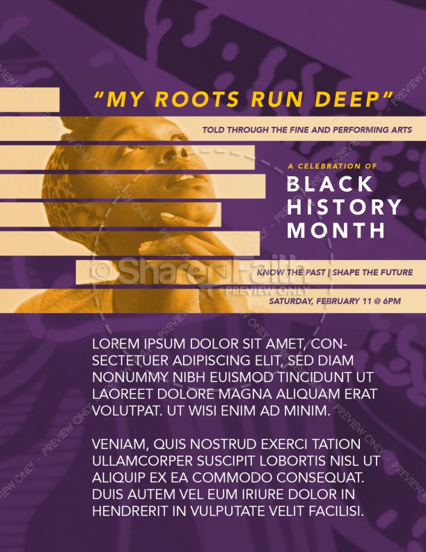 Black History Month Church Flyer Thumbnail Showcase
