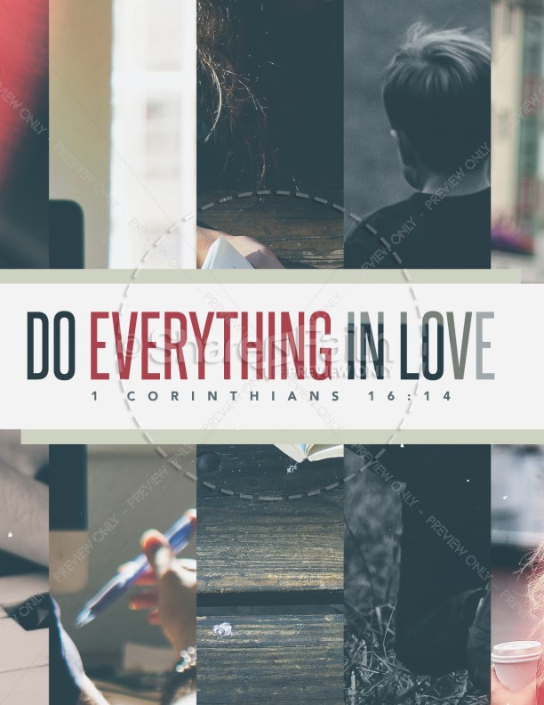 Do Everything In Love Church Flyer Thumbnail Showcase