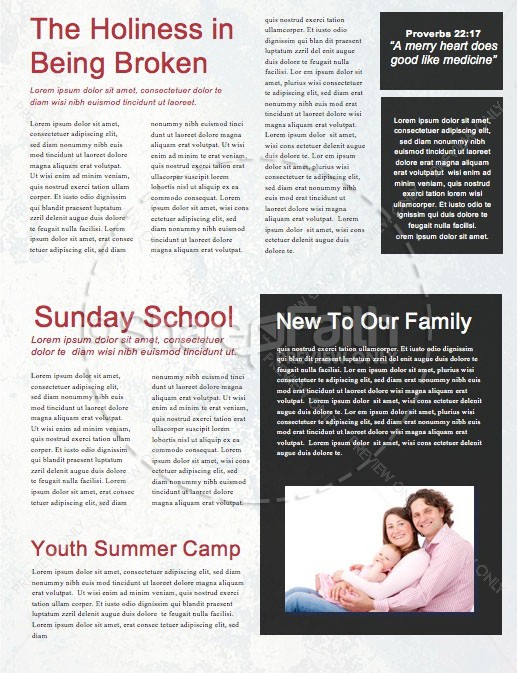 Trusting God Church Newsletter Template | page 2
