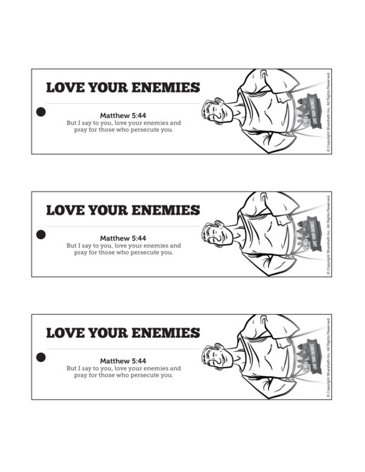 Matthew 5 Love Your Enemies Bible Bookmarks Thumbnail Showcase