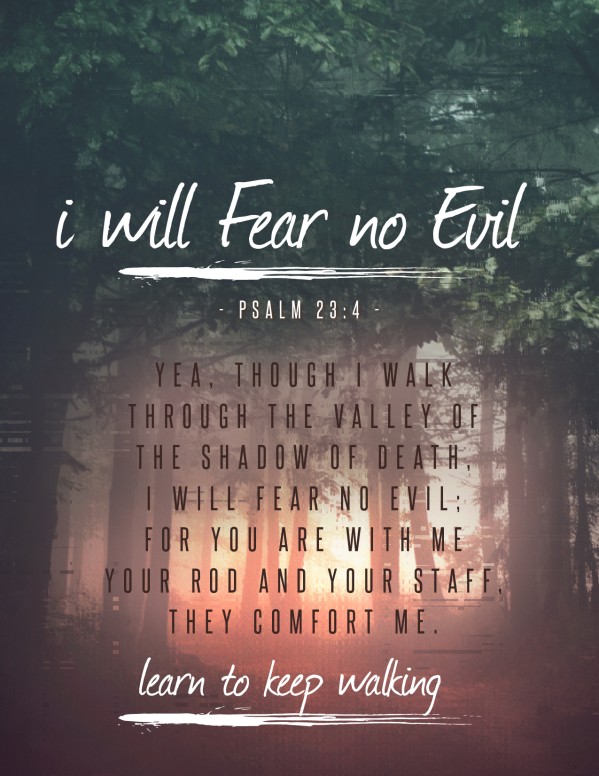 I Will Fear No Evil Church Flyer