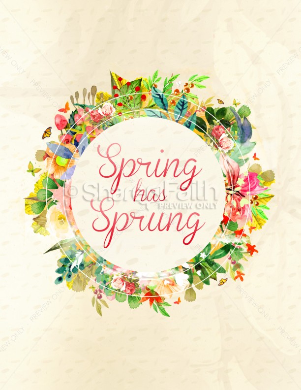 Spring Has Sprung Church Flyer Thumbnail Showcase