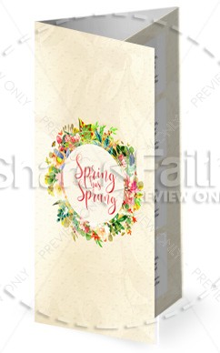Spring Has Sprung Church Trifold Bulletin Thumbnail Showcase