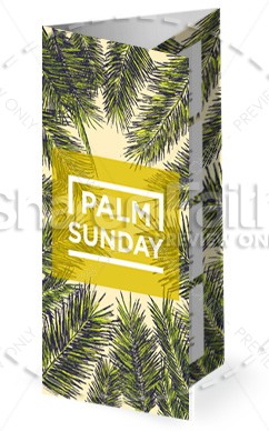 Palm Sunday Church Trifold Bulletin Thumbnail Showcase