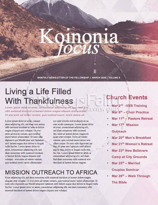 Journey With Christ Church Newsletter Thumbnail Showcase