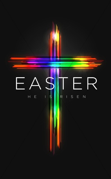Easter Cross He Is Risen Bulletin Cover Thumbnail Showcase
