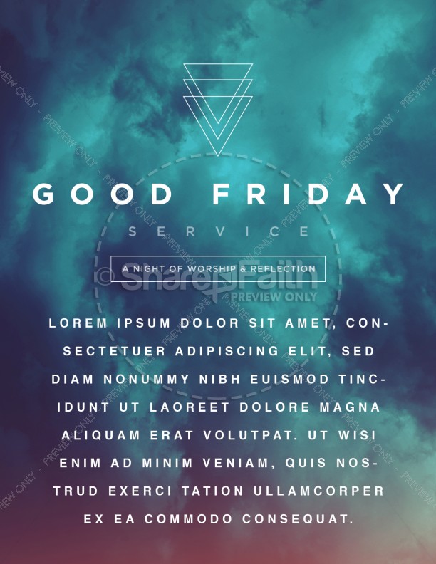 Good Friday Service Flyer Template Thumbnail Showcase