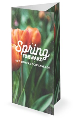Spring Forward Tulip Church Trifold Bulletin