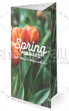 Spring Forward Tulip Church Trifold Bulletin Thumbnail Showcase