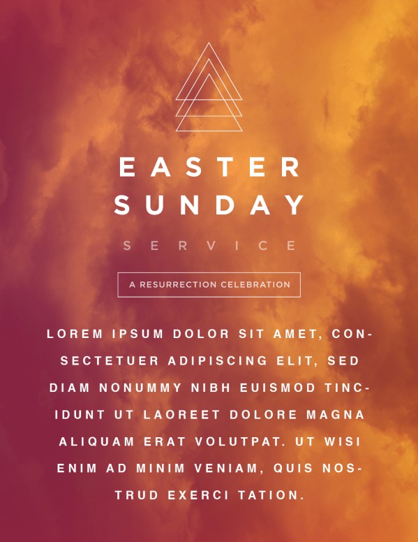 Easter Sunday Service Church Flyer