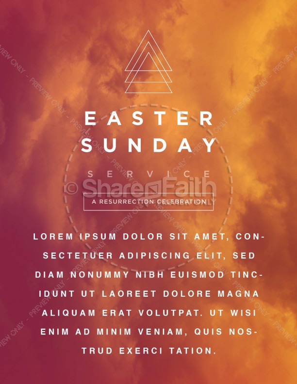 Easter Sunday Service Church Flyer Thumbnail Showcase