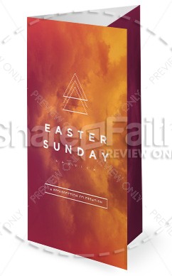 Easter Sunday Service Trifold Bulletin Thumbnail Showcase