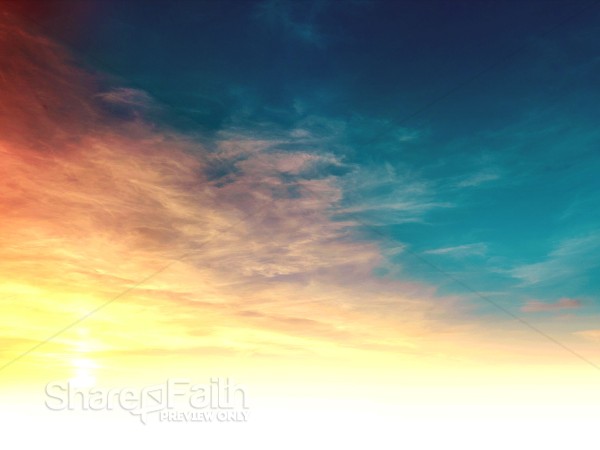 Clouds At Sunrise Christian Worship Background | Worship Backgrounds