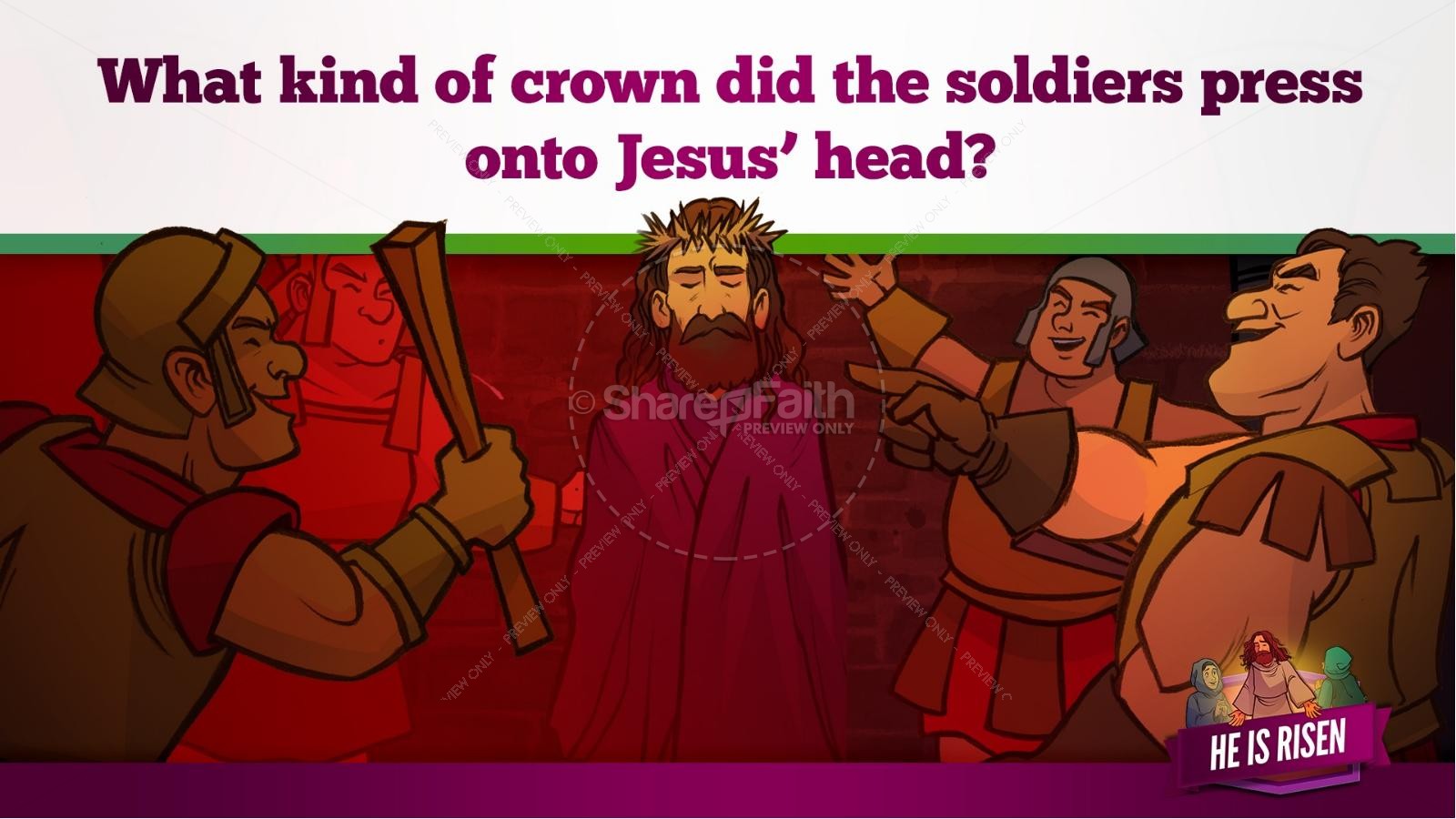 Matthew 28 He Is Risen Easter Kids Bible Lesson | slide 11