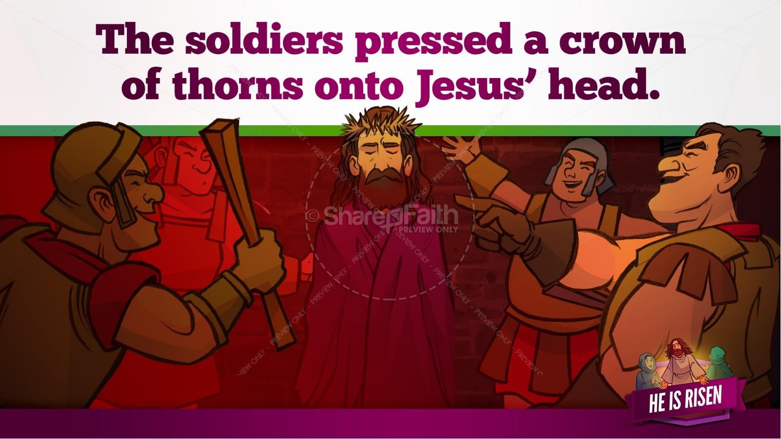 Matthew 28 He Is Risen Easter Kids Bible Lesson | slide 12