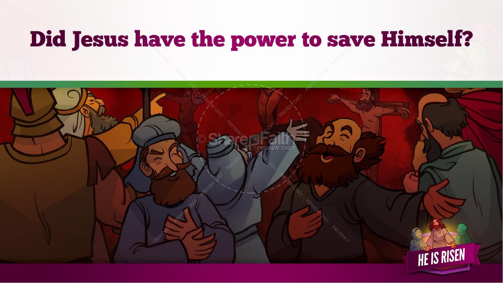 Matthew 28 He Is Risen Easter Kids Bible Lesson | slide 17