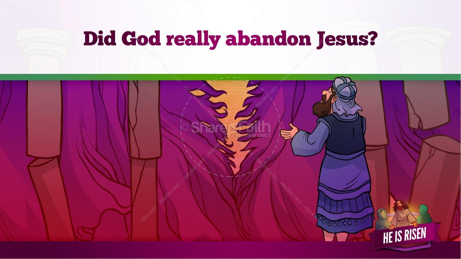 Matthew 28 He Is Risen Easter Kids Bible Lesson | slide 21