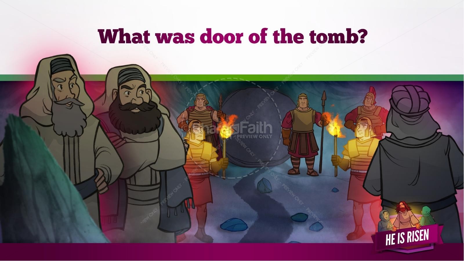 Matthew 28 He Is Risen Easter Kids Bible Lesson | slide 23