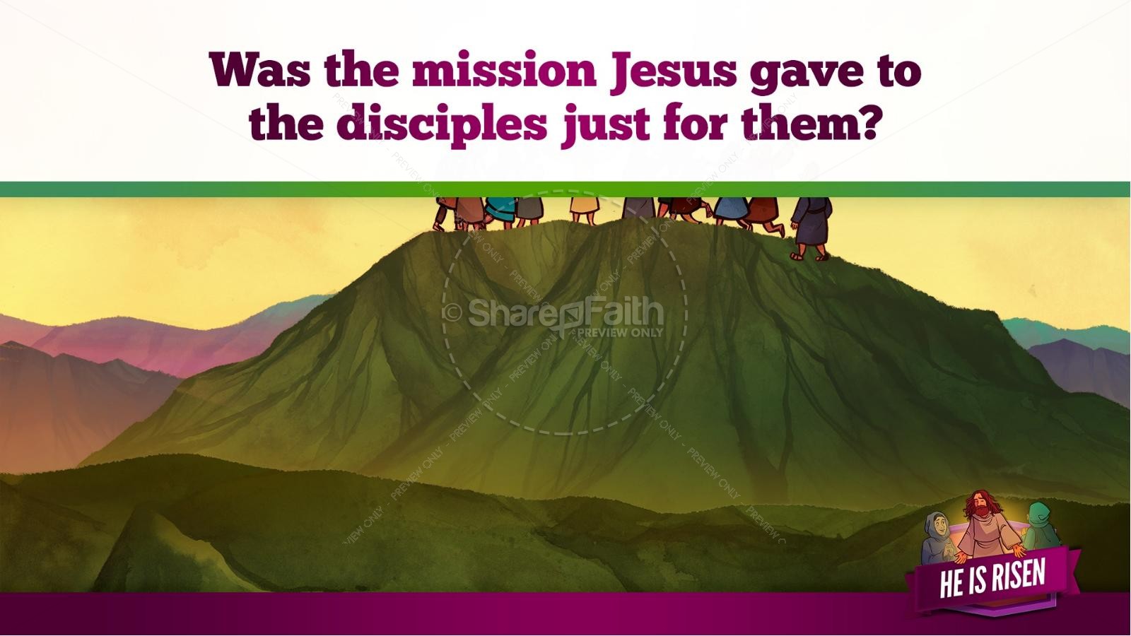 Matthew 28 He Is Risen Easter Kids Bible Lesson | slide 37