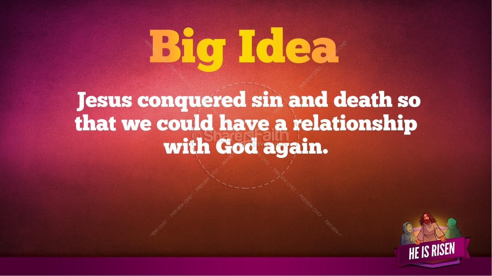 Matthew 28 He Is Risen Easter Kids Bible Lesson | slide 38