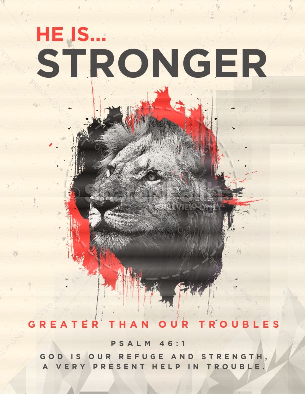 God Is Our Refuge And Strength Church Flyer Thumbnail Showcase