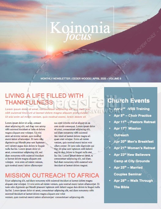 No Other Name Church Newsletter Thumbnail Showcase