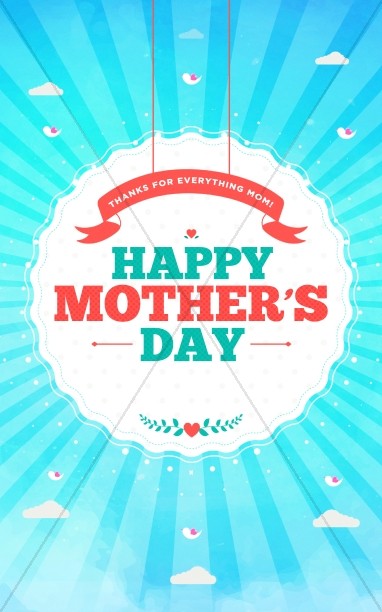 Happy Mother's Day Spring Church Bulletin Thumbnail Showcase