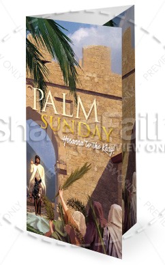 Palm Sunday Hosanna In The Highest Trifold Bulletin Thumbnail Showcase