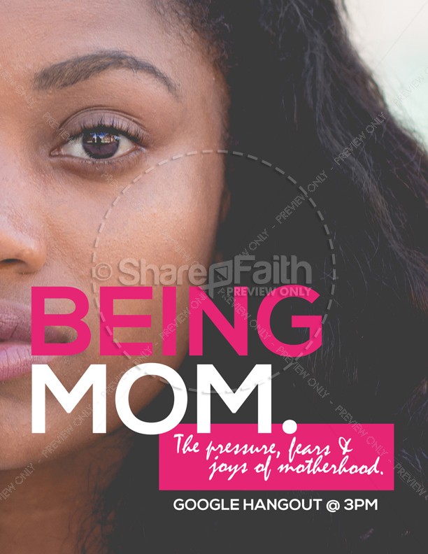Being Mom Mother's Day Church Flyer Thumbnail Showcase