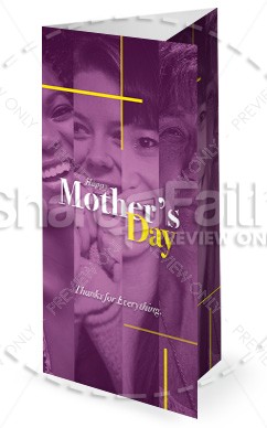 Mother's Day Blessing Church Trifold Bulletin Thumbnail Showcase