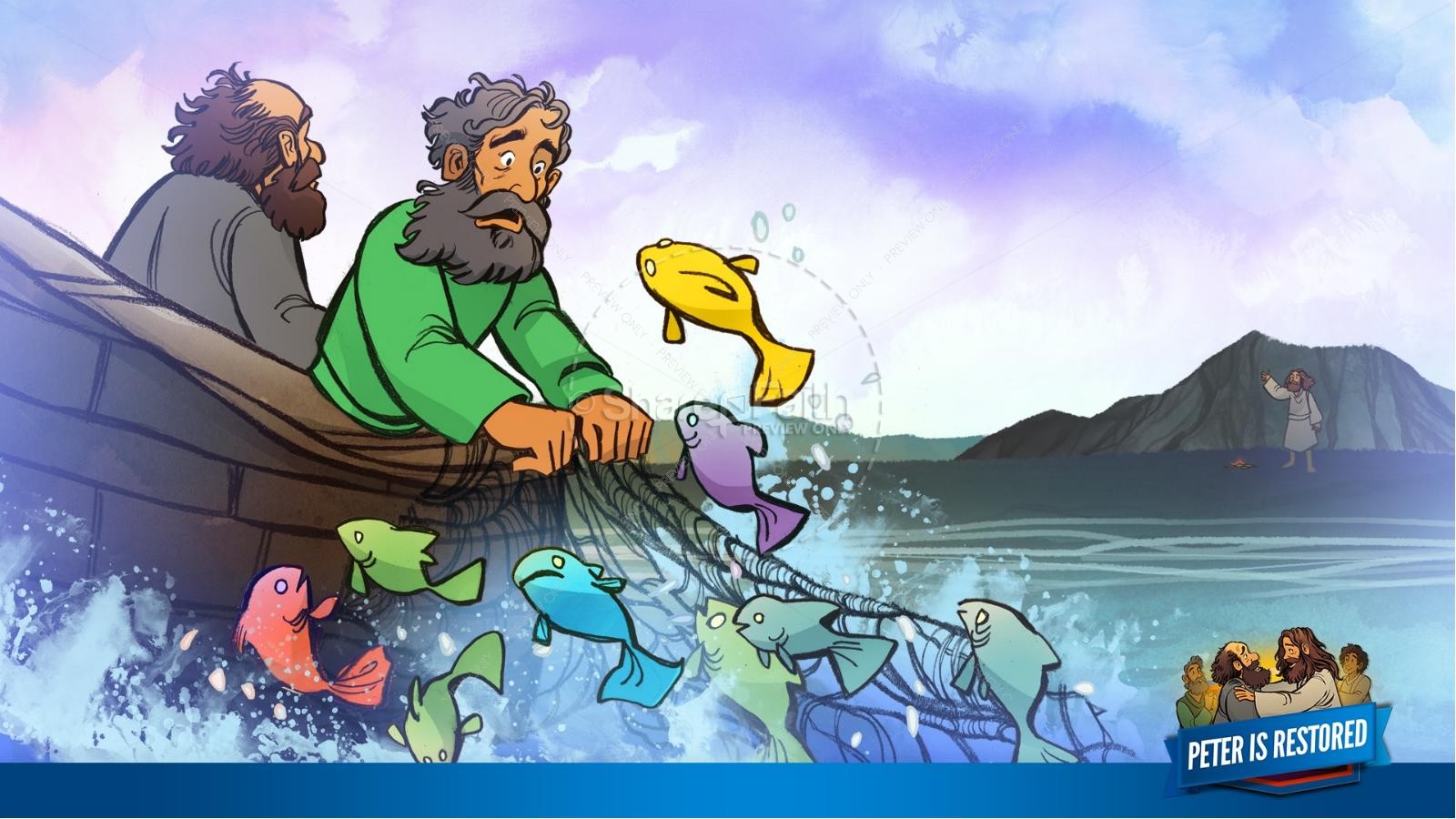 John 21 Peter Is Restored Kids Bible Lesson Thumbnail 26