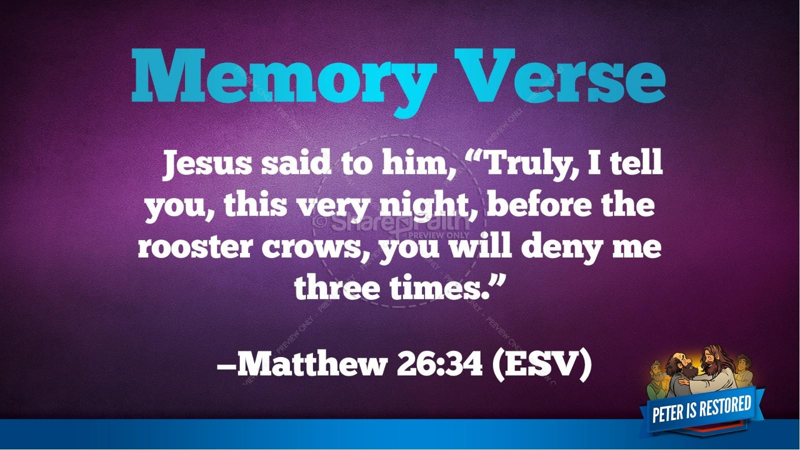 John 21 Peter Is Restored Kids Bible Lesson | slide 39