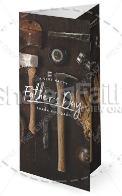 Working Dads Father's Day Church Trifold Bulletin Thumbnail Showcase