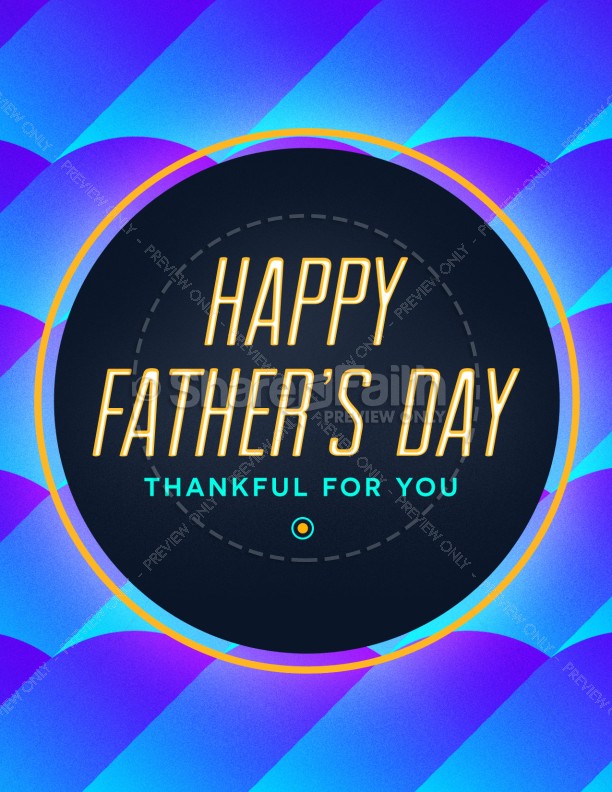 Father's Day Church Flyer Template Thumbnail Showcase
