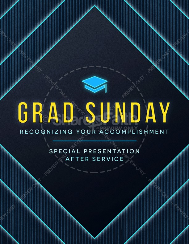 Grad Sunday Church Flyer Thumbnail Showcase