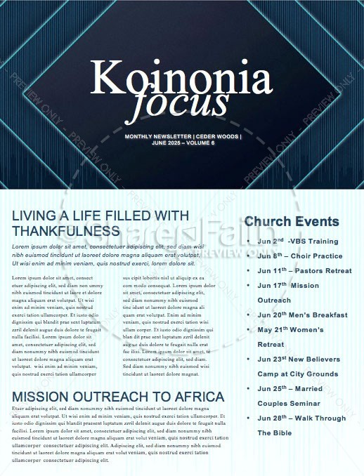 Graduation Sunday Church Newsletter Template Thumbnail Showcase