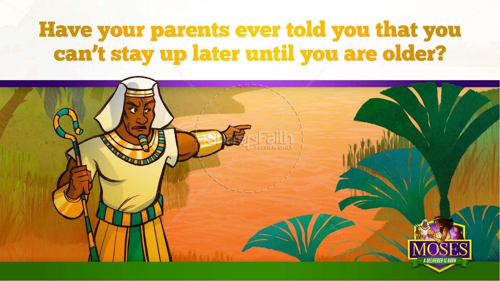 Exodus 2 Baby Moses Kids Bible Story | slide 17