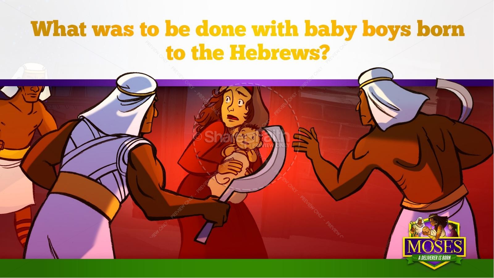 Exodus 2 Baby Moses Kids Bible Story | slide 19