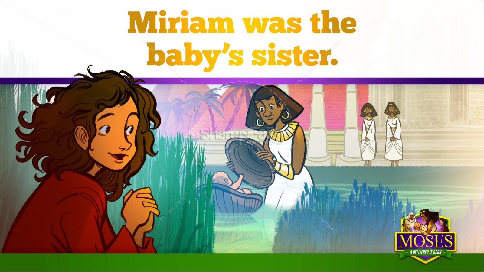 Exodus 2 Baby Moses Kids Bible Story | slide 32