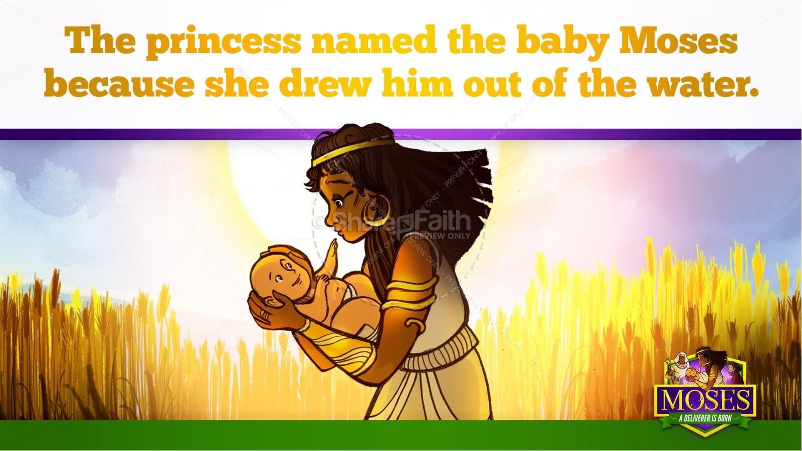 Exodus 2 Baby Moses Kids Bible Story | slide 36