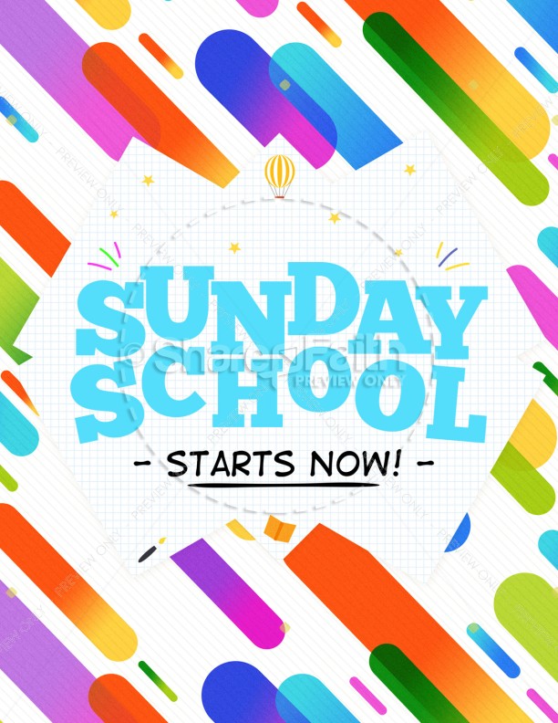 Sunday School Jelly Bean Children's Church Flyer Thumbnail Showcase