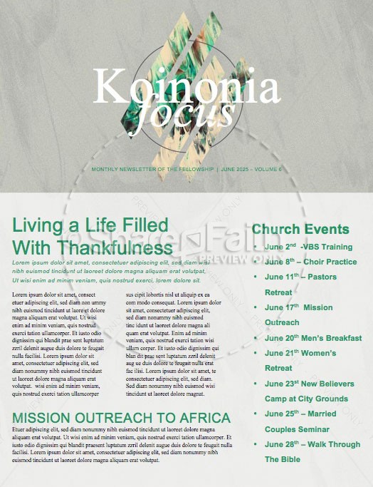 Inseparable Church Newsletter Thumbnail Showcase