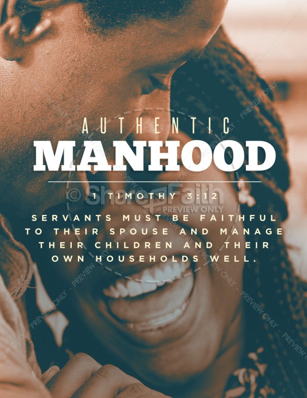 Authentic Manhood Church Flyer Thumbnail Showcase