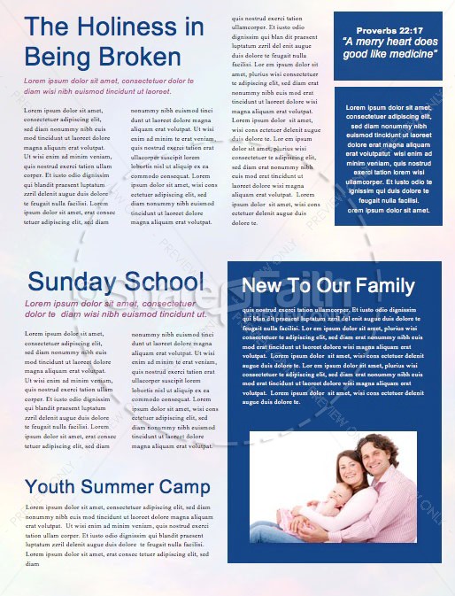 Christ the Center Church Newsletter Template | page 2
