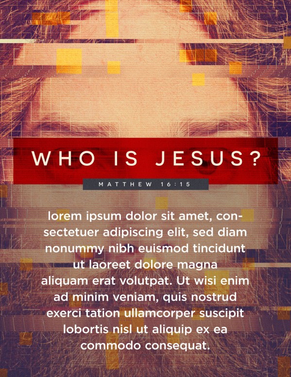 Who Is Jesus Church Flyer Template
