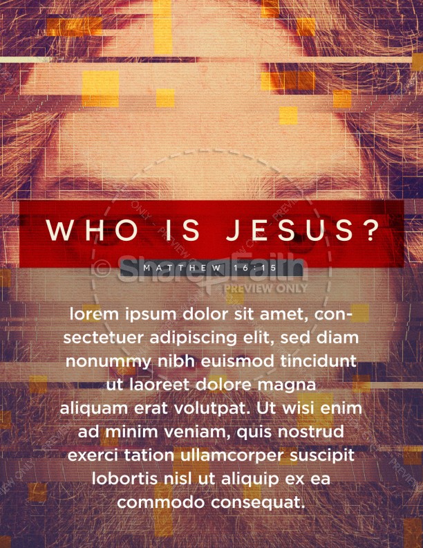 Who Is Jesus Church Flyer Template Thumbnail Showcase