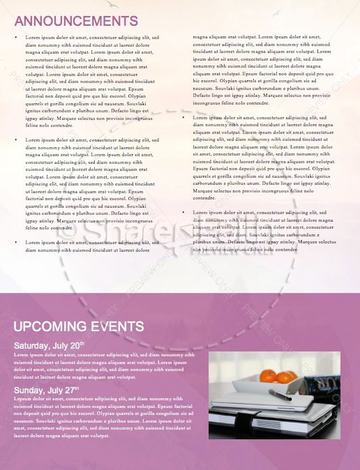 Holy Living Church Newsletter Template | page 4