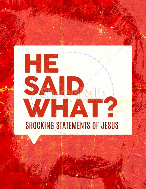Jesus Said What Church Flyer Template Thumbnail Showcase
