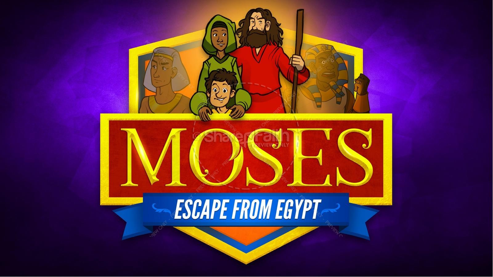 Exodus 2 Moses Escapes From Egypt Kids Bible Story | slide 1